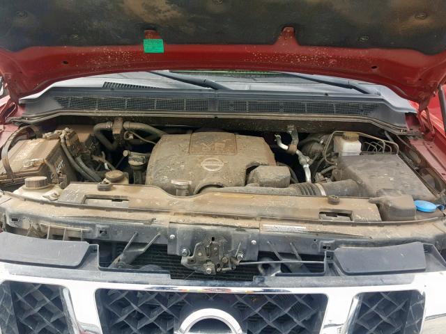 1N6BA0ED3CN327109 - 2012 NISSAN TITAN S RED photo 7