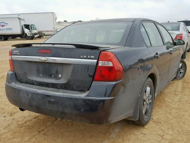 1G1ZT54885F257352 - 2005 CHEVROLET MALIBU LS BLACK photo 4