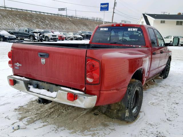 3D7ML48A78G211853 - 2008 DODGE RAM 3500 S RED photo 4