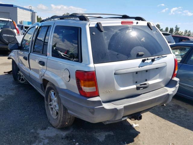 1J4GX48S04C175340 - 2004 JEEP GRAND CHER SILVER photo 3