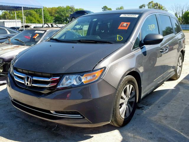 5FNRL5H61EB127949 - 2014 HONDA ODYSSEY EX GRAY photo 2