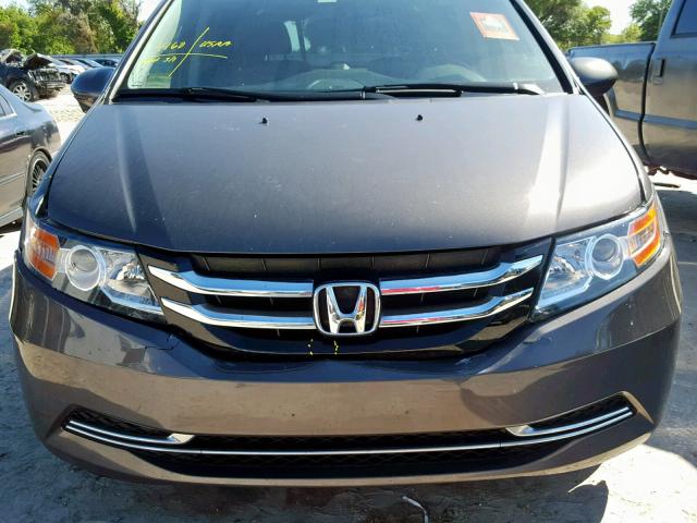 5FNRL5H61EB127949 - 2014 HONDA ODYSSEY EX GRAY photo 9