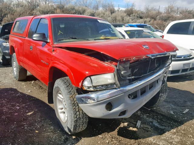 1B7GG22N61S197275 - 2001 DODGE DAKOTA RED photo 1