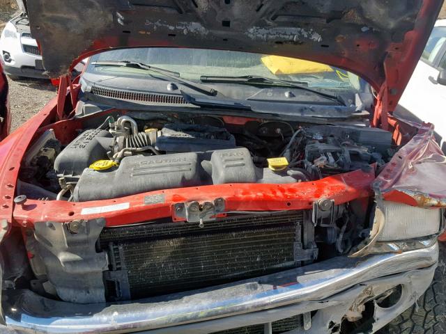 1B7GG22N61S197275 - 2001 DODGE DAKOTA RED photo 7