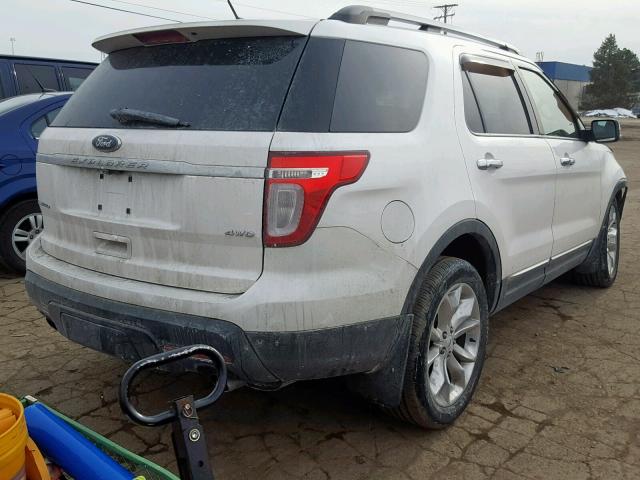 1FMHK8F89CGA12552 - 2012 FORD EXPLORER L WHITE photo 4