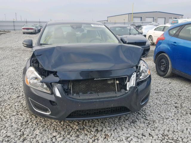 YV1622FS6C2127508 - 2012 VOLVO S60 T5 GRAY photo 9