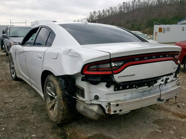 2C3CDXHG9GH132003 - 2016 DODGE CHARGER SX WHITE photo 3