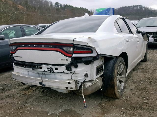 2C3CDXHG9GH132003 - 2016 DODGE CHARGER SX WHITE photo 4