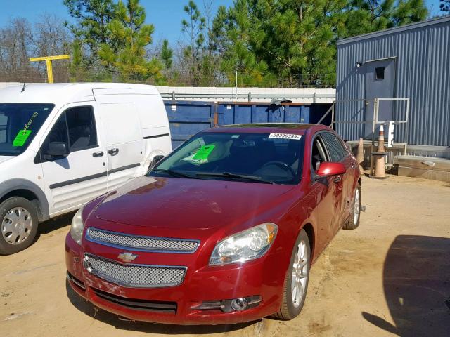 1G1ZE5EB8AF157296 - 2010 CHEVROLET MALIBU LTZ MAROON photo 2