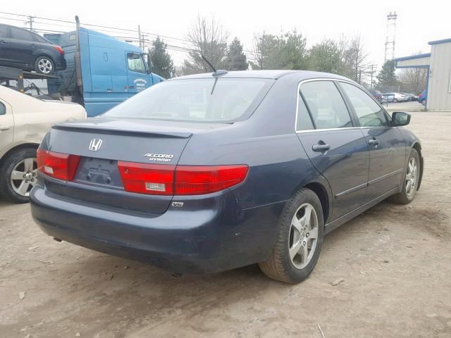 JHMCN36485C003307 - 2005 HONDA ACCORD HYB BLUE photo 4