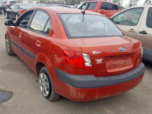 KNADE223196477484 - 2009 KIA RIO BASE RED photo 3