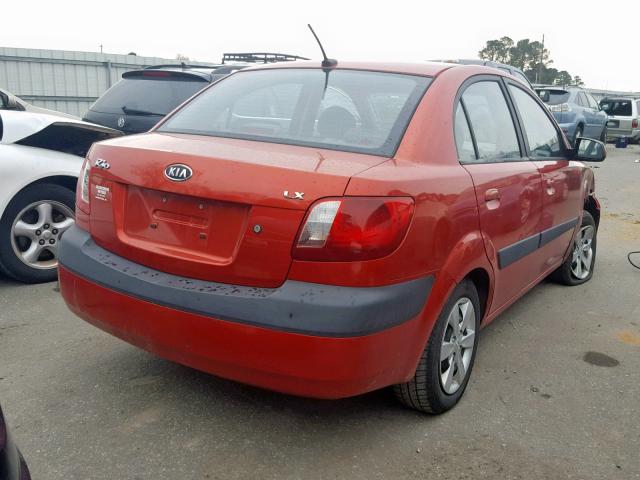 KNADE223196477484 - 2009 KIA RIO BASE RED photo 4