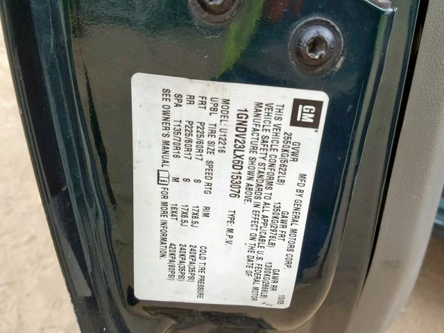 1GNDV23LX6D153076 - 2006 CHEVROLET UPLANDER L 绿色 照片 10