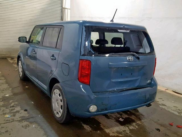 JTLKE50EX81030023 - 2008 TOYOTA SCION XB BLUE photo 3