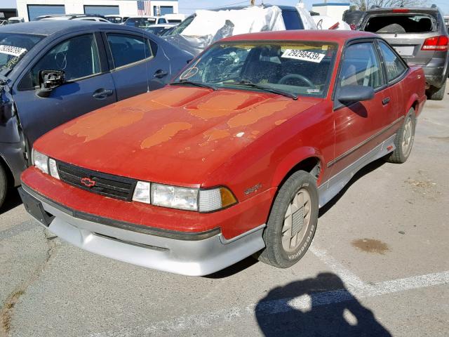 1G1JF11W9J7217723 - 1988 CHEVROLET CAVALIER Z RED photo 2