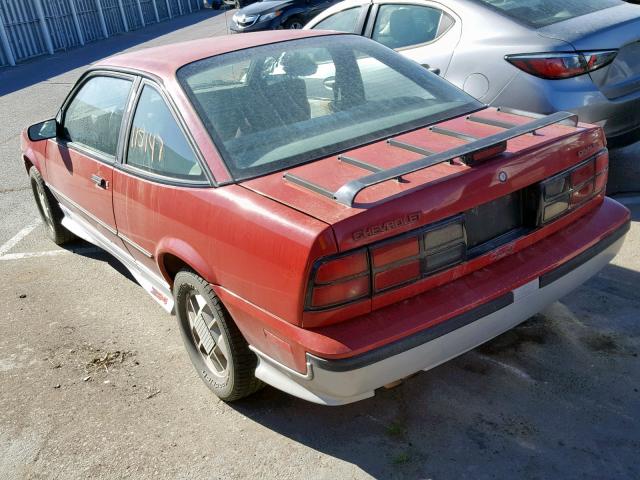 1G1JF11W9J7217723 - 1988 CHEVROLET CAVALIER Z RED photo 3