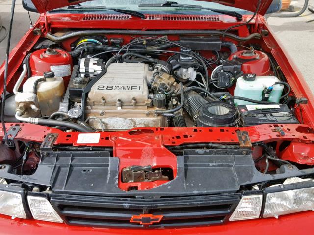 1G1JF11W9J7217723 - 1988 CHEVROLET CAVALIER Z RED photo 7