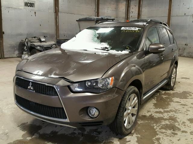 JA4JT3AW8DU011403 - 2013 MITSUBISHI OUTLANDER GRAY photo 2