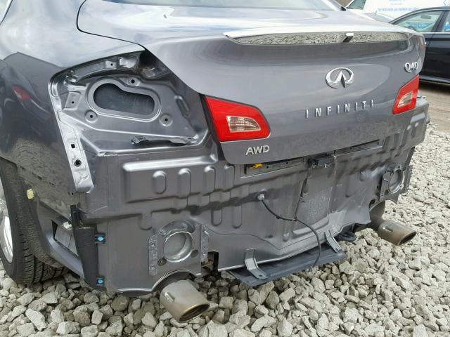 JN1CV6AR7FM522143 - 2015 INFINITI Q40 GRAY photo 9