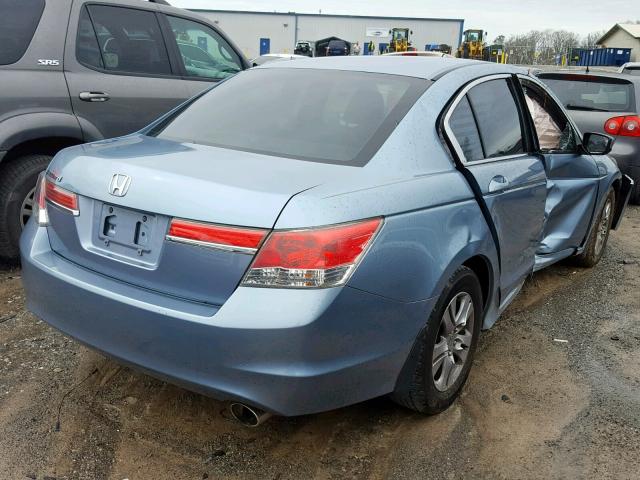 1HGCP2F4XCA119950 - 2012 HONDA ACCORD LXP BLUE photo 4