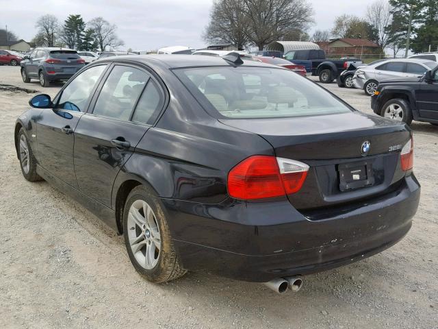 WBAVC535X8FZ84250 - 2008 BMW 328 I SULE BLACK photo 3