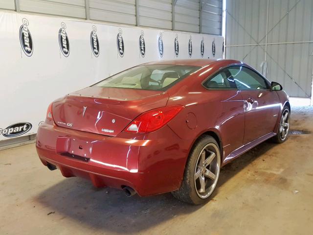 1G2ZM177484213630 - 2008 PONTIAC G6 GXP RED photo 4