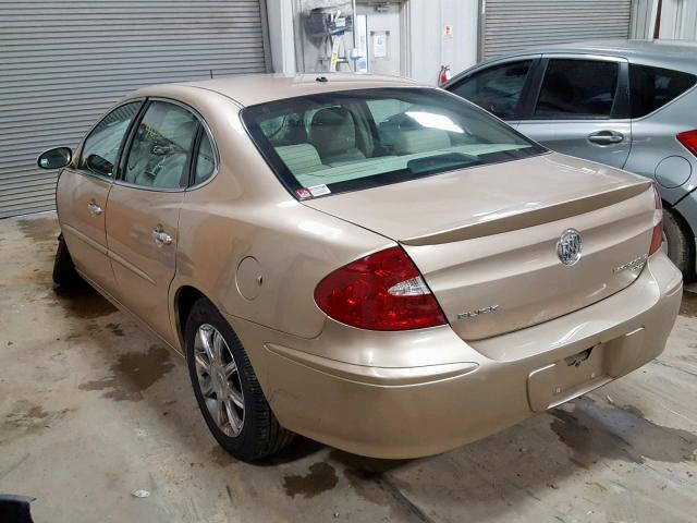 2G4WE567251233544 - 2005 BUICK LACROSSE C GOLD photo 3