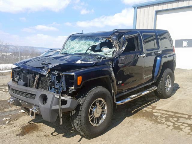 5GTDN13E878130483 - 2007 HUMMER H3 BLUE photo 2