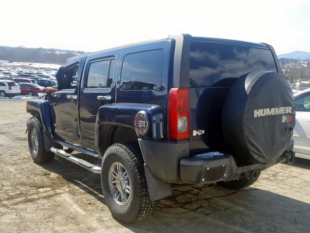 5GTDN13E878130483 - 2007 HUMMER H3 BLUE photo 3