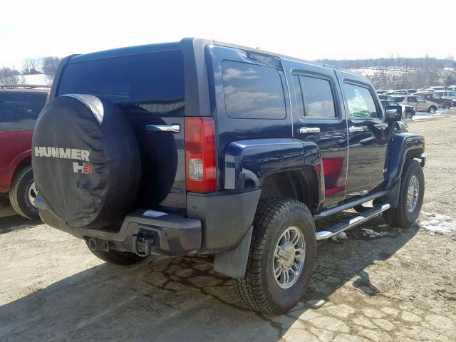 5GTDN13E878130483 - 2007 HUMMER H3 BLUE photo 4