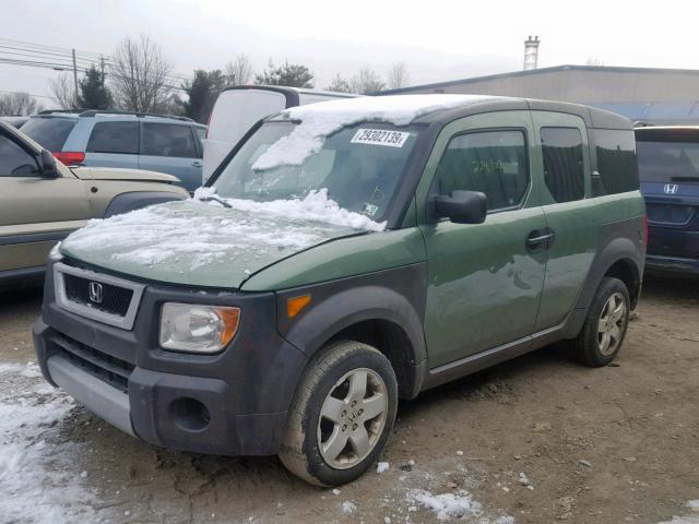 5J6YH28594L005977 - 2004 HONDA ELEMENT EX GREEN photo 2