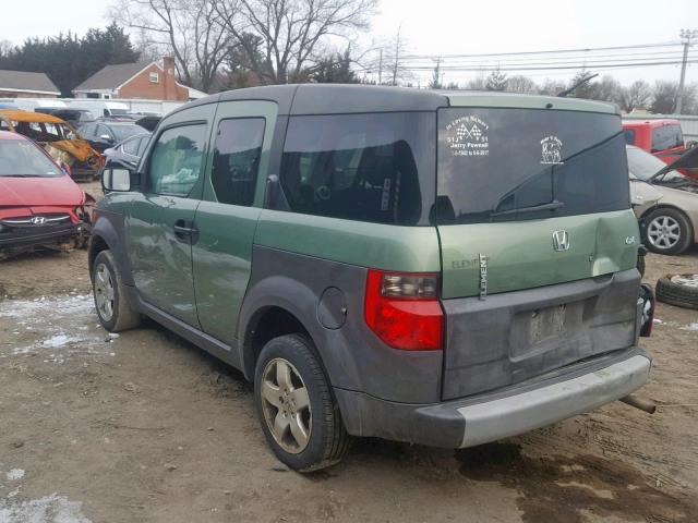 5J6YH28594L005977 - 2004 HONDA ELEMENT EX GREEN photo 3