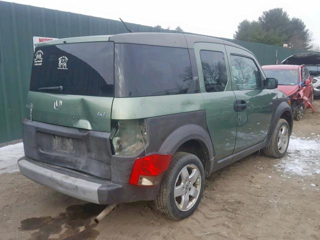 5J6YH28594L005977 - 2004 HONDA ELEMENT EX GREEN photo 4