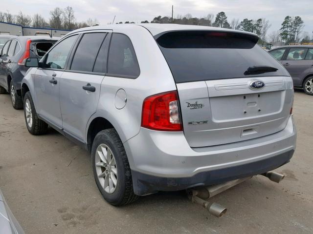 2FMDK3GC6DBC44216 - 2013 FORD EDGE SE SILVER photo 3