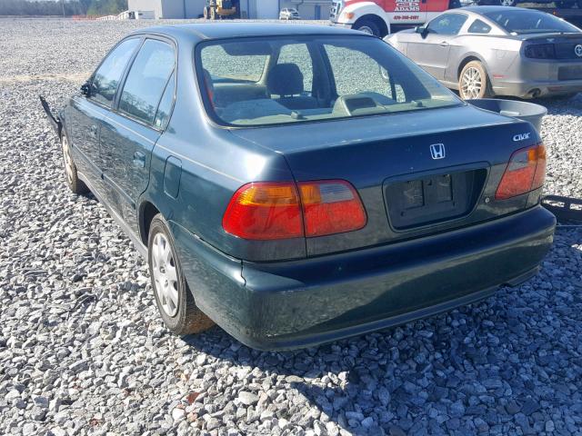 2HGEJ6611YH541296 - 2000 HONDA CIVIC BASE GREEN photo 3