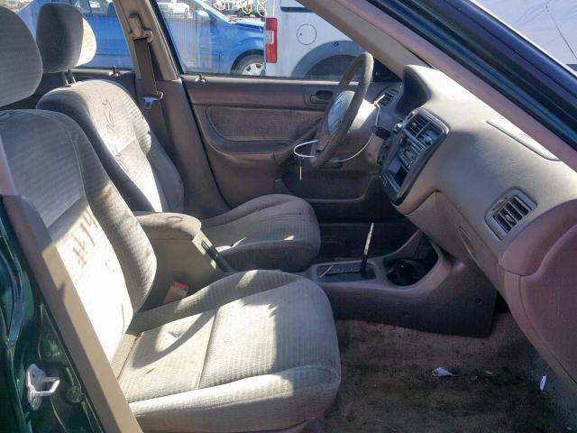 2HGEJ6611YH541296 - 2000 HONDA CIVIC BASE GREEN photo 5
