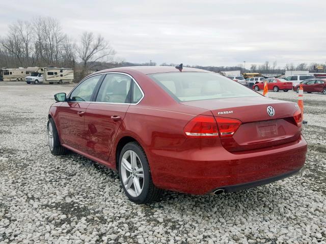 1VWBV7A39FC070273 - 2015 VOLKSWAGEN PASSAT SE RED photo 3