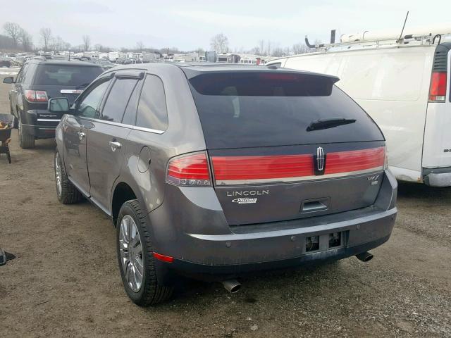 2LMDJ8JC5ABJ29678 - 2010 LINCOLN MKX GRAY photo 3