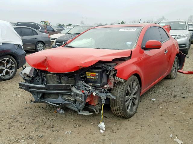 KNAFW6A32C5470670 - 2012 KIA FORTE SX RED photo 2