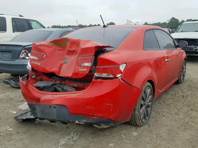 KNAFW6A32C5470670 - 2012 KIA FORTE SX RED photo 4