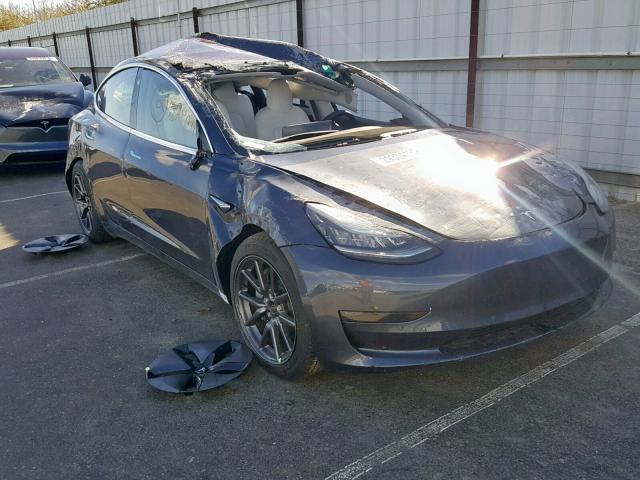 5YJ3E1EB3JF170273 - 2018 TESLA MODEL 3 CHARCOAL photo 1