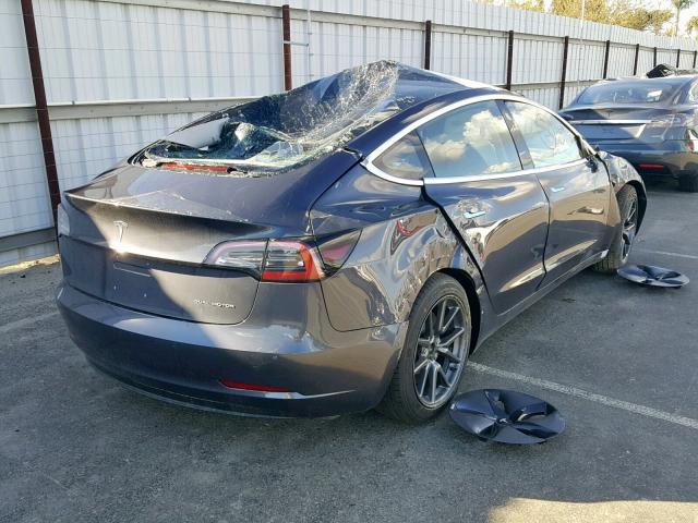 5YJ3E1EB3JF170273 - 2018 TESLA MODEL 3 CHARCOAL photo 4