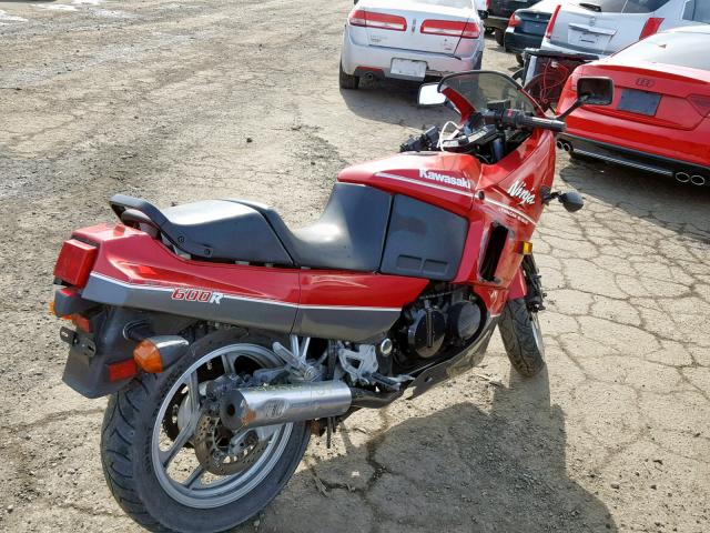 JKAZX4C17JB500560 - 1988 KAWASAKI ZX600 C RED photo 4