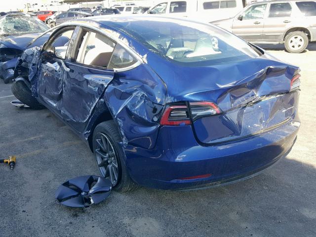 5YJ3E1EB3JF122191 - 2018 TESLA MODEL 3 BLUE photo 3