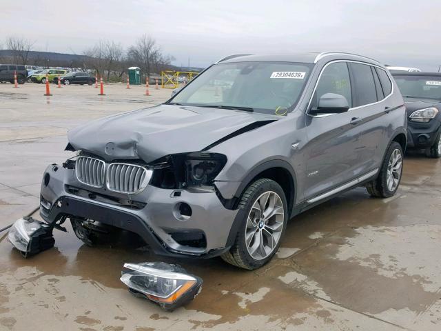 5UXWX7C56F0K34446 - 2015 BMW X3 XDRIVE3 GRAY photo 2