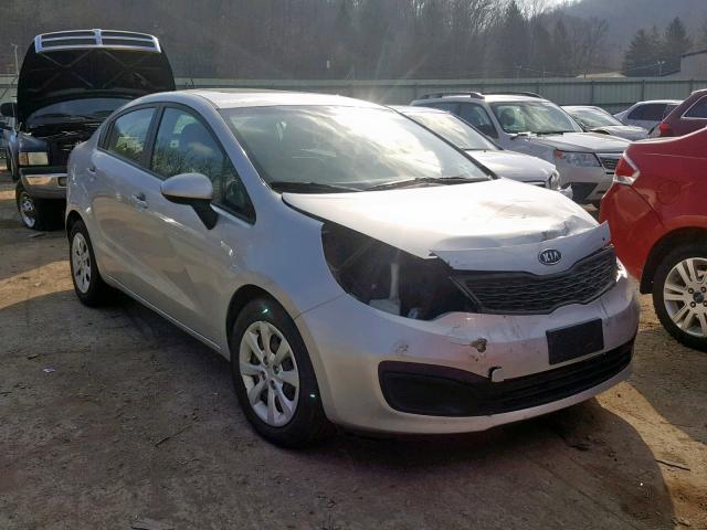 KNADM4A36C6084751 - 2012 KIA RIO LX SILVER photo 1