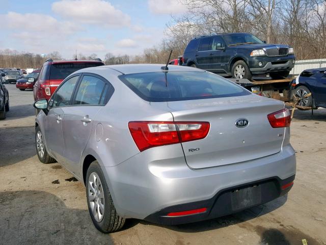 KNADM4A36C6084751 - 2012 KIA RIO LX SILVER photo 3