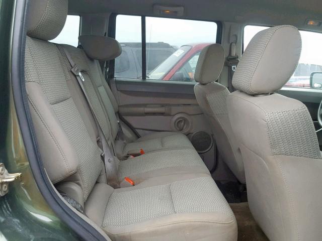 1J8HG48P17C528557 - 2007 JEEP COMMANDER GREEN photo 6
