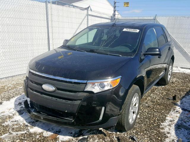 2FMDK3JC5CBA50347 - 2012 FORD EDGE SEL BLACK photo 2