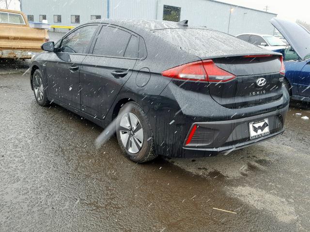 KMHC65LC9KU109627 - 2019 HYUNDAI IONIQ BLUE BLACK photo 3